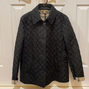 Burberry Authentic quilted jacket black large size in good condition